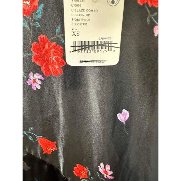 NWT Free People Warm Hearts Floral Lace Neckline Asymmetrical Midi Dress Xs - Picture 9 of 10